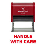 Handle with Care Self Inking Rubber Stamp (Red Ink) XLarge