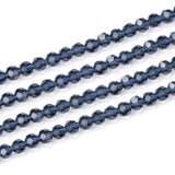 1000pcs Czech Faceted Round Crystal Glass Beads 4mm Small Tiny Spacers Bulk Dark Sapphire
