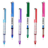 EYEYE Roller Ball Pen Extra Fine Point 6 Assorted Colors, Needle Rollerball Pens 0.5mm Quick Dry, Liquid Ink Pens Fine Point Smo