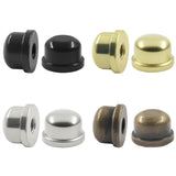 Moicstiy 8 Pcs 1/4-27 Lamp Finial Caps - 1/2 Inch Tall Tapped Knob Accessories for Light Shade Holder Harp Tops (Black, Gold, Si