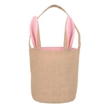 LOOM TREE Easter Bunny Bag Rabbit Ear Easter Basket Bag for Easter Gift Parties Pink