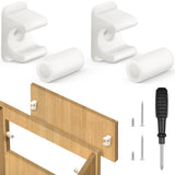 Juexica False Cabinet Front Clip False Drawer Front Clips Sink Tip Out Snap with Screws Screwdrivers for Hardware Replacements(2