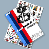 55 Pcs Stickers for Laptop DIY Scrapbook Journaling Decoration Racing Theme Stickers for Boys Girls Kids