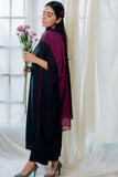 Gosriki Women'S Rayon Viscose A-Line Solid Kurta With Pant & Dupatta (Nanad Black-Gs_S_Black_Small),Black,,B0DZ2VPBP5