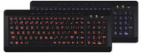 iMBAPrice Large Font Print USB LED Backlit Keyboard, Orange and Blue (IMBA-LOB-BKB)