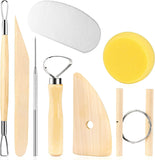 CLAY POTTERY TOOL KITS 8 PC SET Ceramics Wax Carving Sculpting Molding