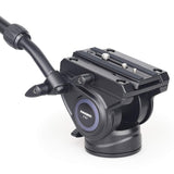 Heavy Duty Tripod Fluid Head-Innorel F80 Drag Pan Cameras Video Fluid Head With 1/4 And 3/8 In Screws Sliding Plate Cnc Professional Panoramic Max Load 24.5Lb/12Kg For Dslr Camcorders Shooting Film -Like New