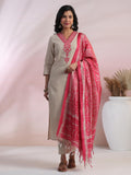 Anni Designer Women'S Rayon Blend Embroidered Straight Kurta With Pant & Dupatta (Jankari Pink-Nsw_S_Pink_Small),Pink,S,,,