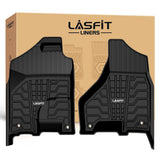 LASFIT Floor Mats for Ram 1500/2500/3500 Crew Cab 2013-2018 Front, for Ram 1500 Classic Crew Cab 2019-2024 All Weather TPE Custo