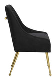 Zuo Maxine Dining Chair Black & Gold