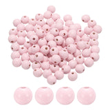 HARFINGTON 100pcs 16mm Light Pink Wood Beads 4.3mm Large Hole Round Wooden Loose Spacer Beads for Jewelry Making Necklace Bracel
