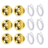 DOITOOL Brass Tube Wick Holder & Wick Golden Floating Wick Holder Floating Wicks Metal Oil Floating Wicks Disc Holders Replaceme