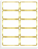 True-Ally 140 Pcs Golden Metallic Name Labels, Blank Name Tag Stickers With Permanent Adhesive Writable Stickers With Metallic G