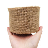 INSPIRELLE 3 Natural Burlap Fabric Roll 10 Yards Jute Ribbon for Gift Wrapping Craft Projects Wedding Decoration Home Decoratio