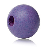 1000 Painted Purple Round Wood Beads 8mm - Very Small - Wood Beads with 2mm Hole