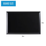 Kamashi Wet Erase Board, Black Mdf Frame, 24 X 36