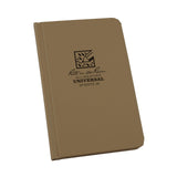 Rite In The Rain Weatherproof Hard Cover Notebook, 4.25 X 6.75, Tan Cover, Universal Pattern (No. 970Tf-M)