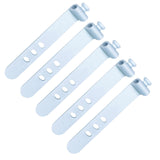 Ecomistiq 5X Silicone Cable Ties Cord Management Gadgets Reusable Organizer Light Blue| & Organizers| Computer Cables Connectors
