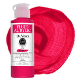 DA VINCI PAINTS Professional Artist Fluid Acrylic Paint, Rose Madder Quinacridone, 4oz