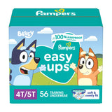 Pampers Training Pants - Easy Ups Boys & Girls Bluey - Size 4T-5T, 56 Count, Children's Potty Underwear (Packaging May Vary)