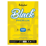 Scholar Black Paper Loose Sheets 300 GSM Heavyweight Black Toned Paper | Premium Artist Sheets for Sketching, Pastel, Acrylic,