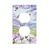Birds Cherry Tree Outlet Covers Duplex Outlet Wall Plate Cover 1-Gang Electric Receptacle Decorative Light Switch