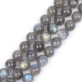 GEM-Inside Rainbow Flash Gray Labradorite Gemstone AAA Grade Natural 12mm Blue Crystal Energy Stone Power Beads for Jewelry Maki