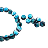 20pcs 8mm Lake Blue Color Luminous Lampwork Glass Beads Handmde Glow in The Dark Loose Bead Round for Jewelry Bracelet Neckalce