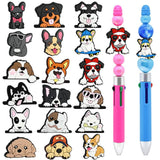 18Pcs Dog Shaped Silicone Beads,Insect Themed Beads for Keychain Making, Loose Beads Bulk for Pens DIY Handmade Crafts Necklace