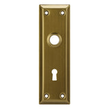 Newliplace 2 Pack Mortise Lock Door Plates for Interior Doors, Old Style Mortise Door Knob Cover Backplate Replacement, Antique