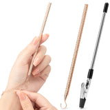 FTAKRY 2 Pcs Bracelet Helper Tool,Portable Bracelet Helper with Rubber Tip Clip and 1mm Round Hook for Necklaces, Watches and In