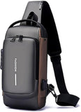 Aknavi Waterproof Chest Bag Usb Crossbody Sling Bag Crossbody Bag For Anti Theft Usb Shoulder Bag Cross Body Travel Sling Chest
