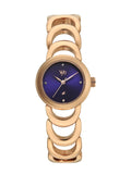 Fastrack Vyb Bliss With Quartz Analog Navy Blue Dial Rose Gold Alloy Strap Watch For Girls - Fv60131Wm01W