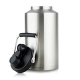 1 Gallon Water Bottle Insulated Stainless Steel Keeps Ice 48Hr, Large Water Gallon Jug Wide Mouth Leakproof Vacuum for Gym, Camp
