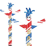 Wenqik Barber Shop Inflatable Tube Man 20' Tall Blow up Waving Arm Flailing Tube Man Air Powered Giant Guy Wacky Dancing Puppet