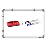 Yajnas White Board 3 Feet X4 Feet (90X122 Cm) Double Sided Whiteboard & Chalkboard Both Side Writing Board With 2 Markers + 1 Du
