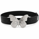 Kawn Women Pu Leather Waist Belt With Butterfly Buckle | Adjustable Fashion Belt For Jeans, Dresses, Trousers & Skirts | Casual