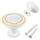 Kalolary 12 Pack Cabinet Hardware Knobs, 1.18 Inch Kitchen Drawer Knob with Screws for Kitchen Drawer Dresser Cupboard Door Hand