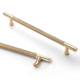 Asidrama 6 Pack 7.5 Inch(192mm) Knurled Gold Kitchen Cabinet Handles,Cabinet Pulls Kitchen Cabinet Hardware Cupboard Drawer Pull