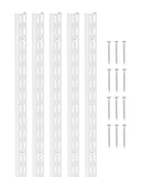 VEVOR Shelf Pilaster, 60-inch 5 Pack, Dual Track Upright Wall Shelving System, Heavy Duty Support System Twin Slot Shelf Rails,