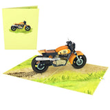 Rykamia Motorcycle Pop Up, Blank Motorbike Car Card With Envelop, Dirt Bike Birthday Card, Motorcycle Gift, Motorcycle Card for
