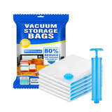 Careflection Vacuum Storage Bags Set, Space Saving Compression Bags With Hand Pump, 5Pack MultiSize (Large 80X60Cm, Medium 70X