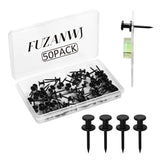 FUZANWJ 50Pcs Double Headed Picture Hanging Nails, Thumb Tacks for Wall Hanging, Picture Hangers, Renter Friendly Decor Picture