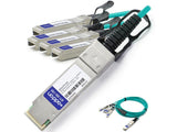 Addon Ibm 00Yl670 Compatible Taa Compliant 40GbaseAoc Qsfp+ To 4Xsfp+ Direct At