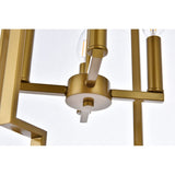 Living District Indoor Modern Home Decorative Bright Ceiling Rosenfeld 4 Lights Pendant In Brass