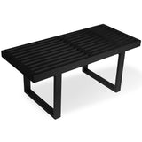 Bamboo Nelson Slat Wooden Bench, Small Wood Benches for Entryway, Living & Dining Room, Kitchen, Bedroom, Bathroom, Hallway, Fro
