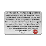Crossing Guard Gift Crossing Guard Prayer Wallet Card A Prayer For Crossing Guards Lollipop Man Gift, 5.5 Cm(2.1 Inch) * 8.5 Cm(