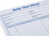 Daily Time And Job Sheets, 6 X 9-1/2, 100/Pad, 2/Pack