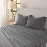 Jennifer Adams Eternal Sheet Set, 4-Piece Microfiber Sheets & Pillowcases - Ultra-Soft, Breathable and Wrinkle-Resistant (Graphite, King)