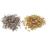 TRENDIVIBE 400 Pieces Metal Round Head Brads Paper Craft Scrapbook Fasteners